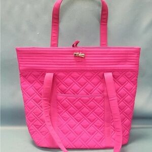 Vera Bradley Magenta Vibrant Pink Quilted Tote with Dual Handles